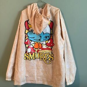 The Smurfs Rain Packable Jacket Coat Worn once Size XL Worn Twice